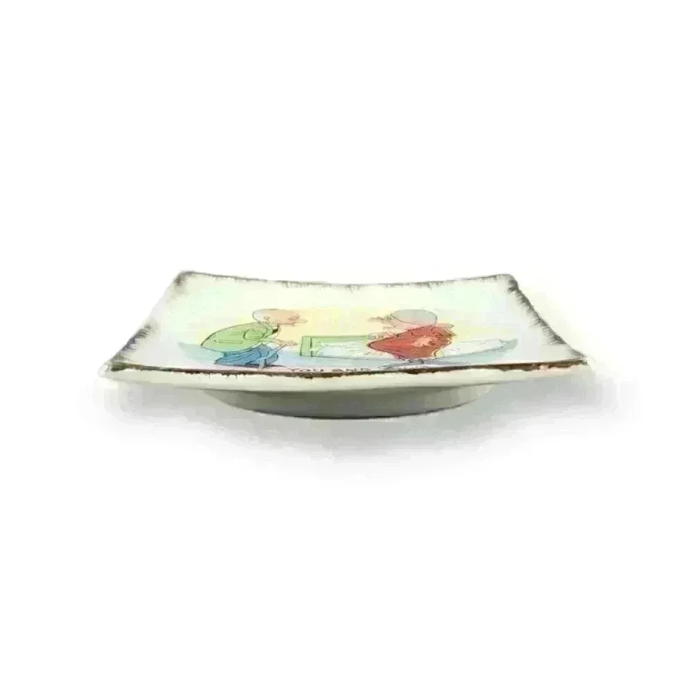 Vintage Adult Humor Old Couple Funny Pregnancy Plate / Tray "Just One More Time" - Picture 4 of 6